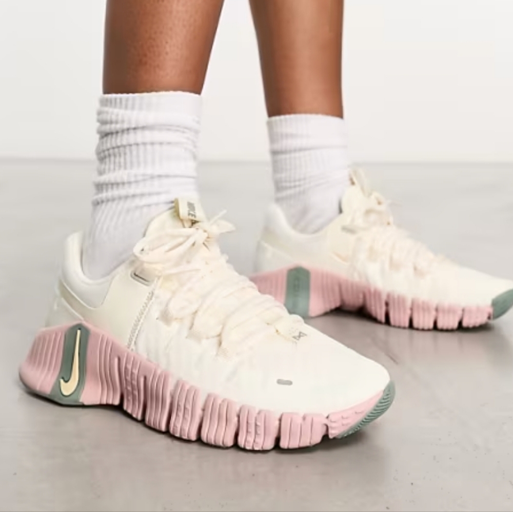 Nike Cream and Pink Sneakers